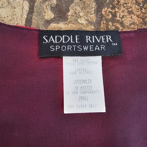 Vintage Saddle River Sportswear Patriotic Teddy Bear & Fireworks Vest Size Small - Picture 3 of 8